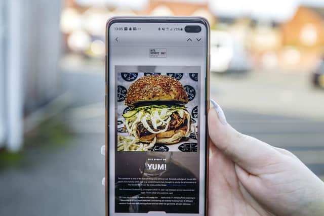 Customers buy entrance tickets to the takeaway event and then scan QR codes in the car park. Pictures by Kirsty Edmonds.