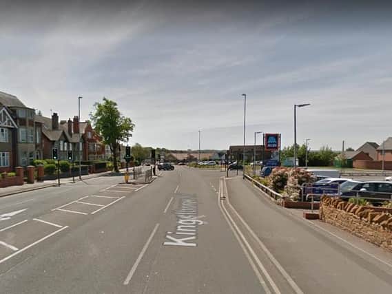 The incident happened at the traffic lights next to Aldi on Kingsthorpe Road, Northampton.