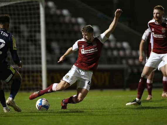 Jack Sowerby in action for the Cobblers against Stevenage in Tuesday's Papa John's Trophy match (Picture: Pete Norton)