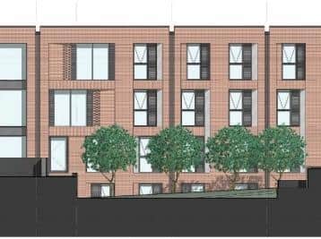 A sketch of how the student flats will look at the former Bective Works.