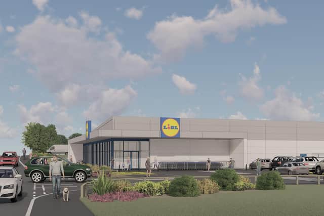 A 3D render of how the new Lidl on Kettering Road North would look if it is approved. Photo: Lidl GB