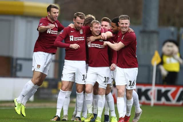 The Cobblers were 4-2 winners at Burton in the FA Cup in January