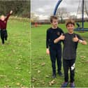 Pupils from Stoke Bruerne Primary School completed as many laps as possible of their school field to raise money for rough sleepers.