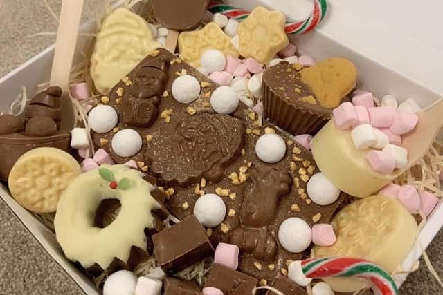 The completely homemade selection box could be the perfect gift for a chocolate lover.
