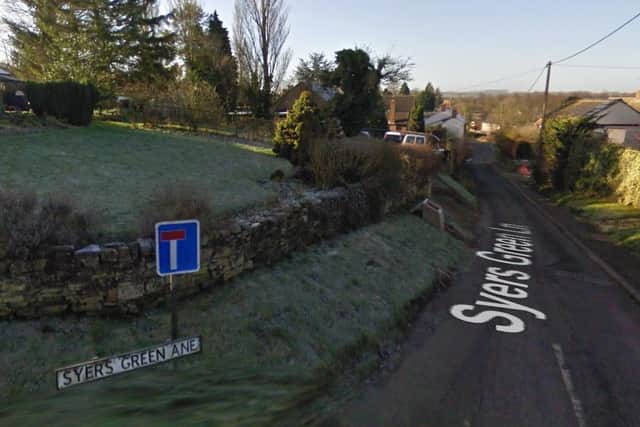 Police are investigation the incident in Syers Green Lane earlier this month