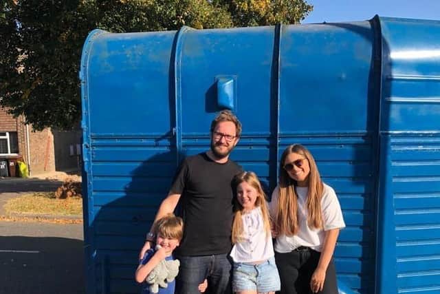 Ben with his wife Natalie and their two children Alice and Rex.