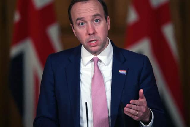 Health Secretary Matt Hancock