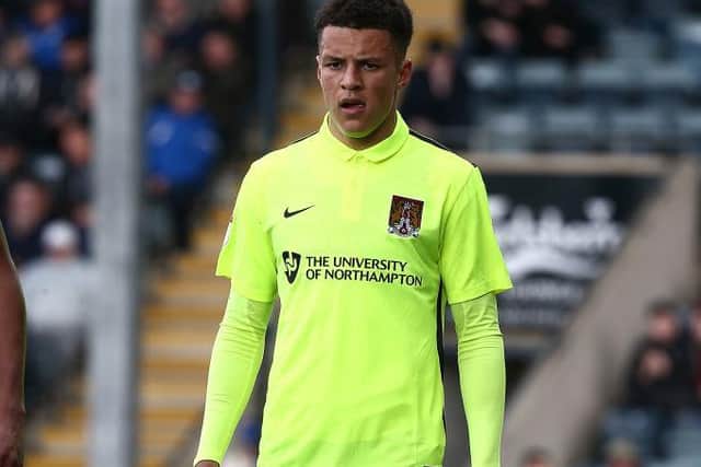 Shaun McWilliams as an 18-year-old on debut at Rochdale in 2017