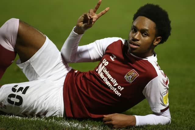 Teenager Caleb Chukwuemeka has broken into the Cobblers first team picture