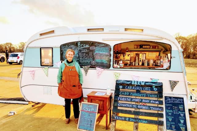 Sarah Elliot set up Betty Brew cafe in a converted caravan on her parents' farm in Northampton
