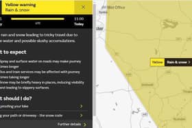 Met Office weather warning is in force until 11am