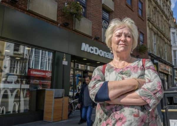Danielle Stone pictured standing outside McDonald's in Drapery. (File picture).
