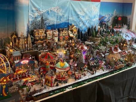 The couple spent around 200 hours constructing the display.