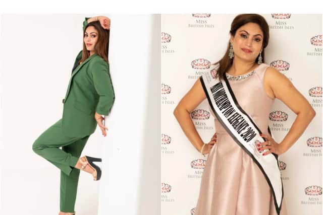 Mum of three Vijay Singh, 40, from Duston, is in the running for the crown of a national beauty contest. Pictures courtesy of Vijay Singh.