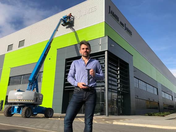 James and James Fulfilment co-founder James Hyde outside the firm's new building in Brackmills Industrial Estate, Northampton
