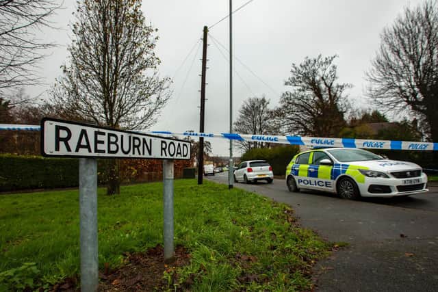 A 33-year-old man has died after sustaining a stab wound in a property in Raeburn Road today (December 11). Photo: Leila Coker.