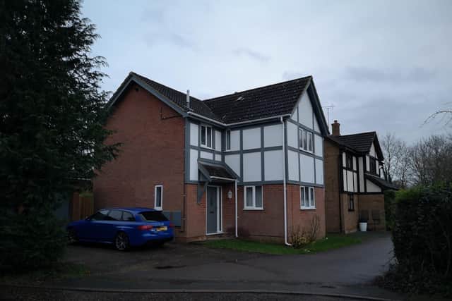 A care agency wants to turn this house on Gresham Drive, West Hunsbury, Northampton, into a children's home - Andy Cage and his family live in the house on the right