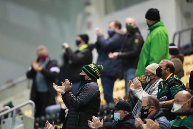 Saints fans returned to Franklin's Gardens for the first time since February