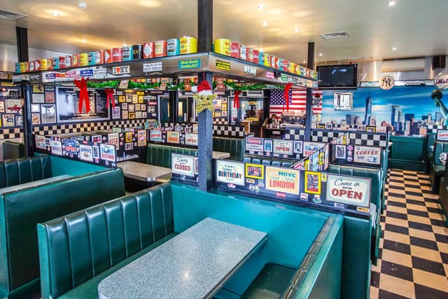 The famous trainset still rockets round the restaurant track above-head. Pictures by Kirsty Edmonds.
