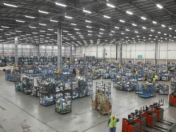 Inside the processing depot of Royal Mail's national distribution centre at the DIRFT logistics park in 2007. Photo: Getty Images