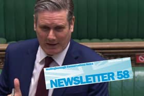 Sir Keir Starmer criticised the Wellingborough Conservatives' newsletter at PMQs