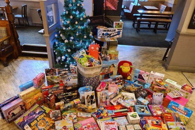 More than 100 toys were donated.