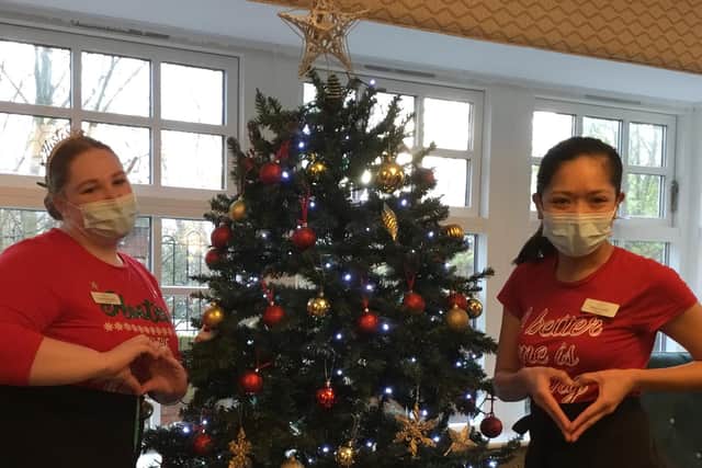 Staff at care homes are working hard to make sure residents have a good Christmas.
