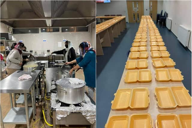 A team of volunteers from the RBN Gurdwara Sahib (Sikh place of worship) in Cromwell Street cooked hundreds of hot meals.