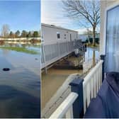 The flooding affected Rebecka's mobile home.