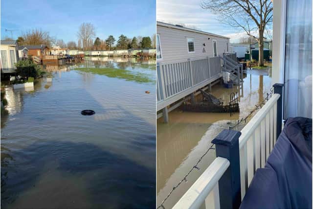 The flooding affected Rebecka's mobile home.