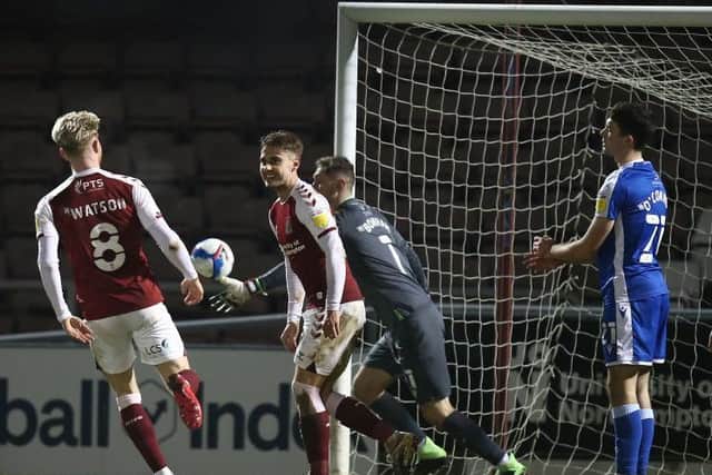 Danny Rose is all smiles after netting for the Cobblers in their win over Gillingham on Tuesday (Picture: Pete Norton)