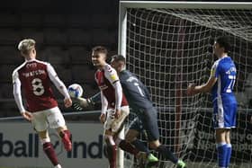 Danny Rose is all smiles after netting for the Cobblers in their win over Gillingham on Tuesday (Picture: Pete Norton)