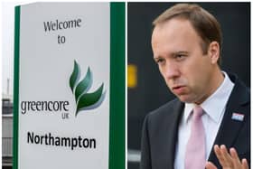 Health Secretary Matt Hancock's intervention led to the Greencore factory being shut down following an outbreak in Northampton
