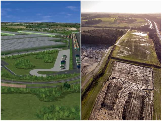 Construction has started on a 450-acre logistics park near Northampton.