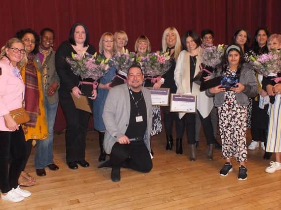 Shortlisted nominees and speakers at Northampton's International Women's Day celebrations in 2020.