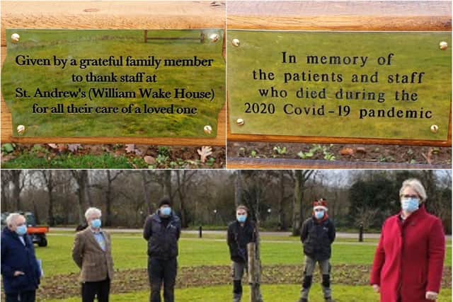 A memorial garden was created in remembrance of the patients and staff at St Andrew's Hospital who lost their lives during the coronavirus pandemic in 2020.