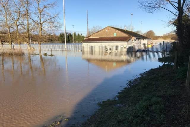 The clubhouse interior has been ruined by four foot of water spilling inside.