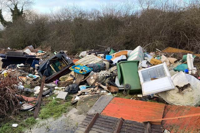 More of the rubbish left on land off Banbury Lane.