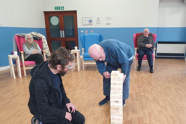 Staff put on activities for older people to join in with.