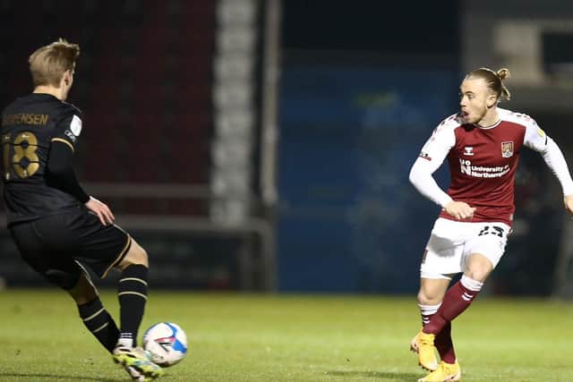 Joseph Mills made his comeback from injury for the Cobblers (Pictures: Pete Norton)
