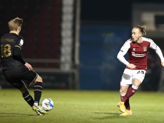Joseph Mills made his comeback from injury for the Cobblers (Pictures: Pete Norton)