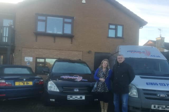 Nicola and Steve outside their home in Botmead Road