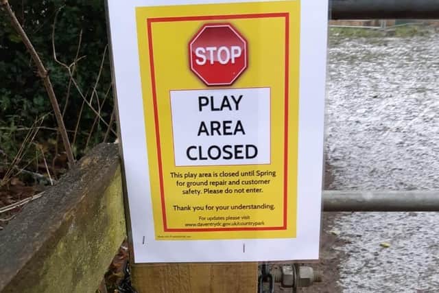 The play area is expected to reopen in Spring