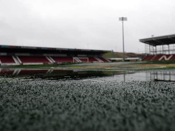 The state of the pitch on Saturday morning.