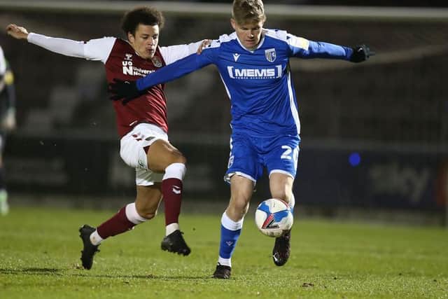 Shaun McWilliams doing what he does best - winning the ball back.