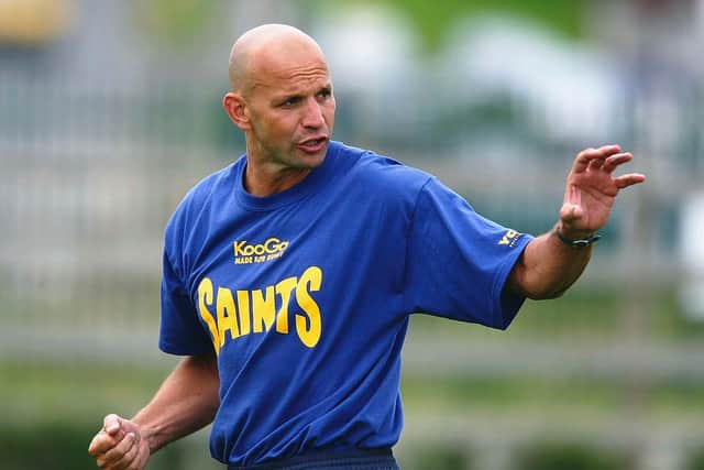 Jim Mallinder pictured taking his first Saints training session in June, 2007