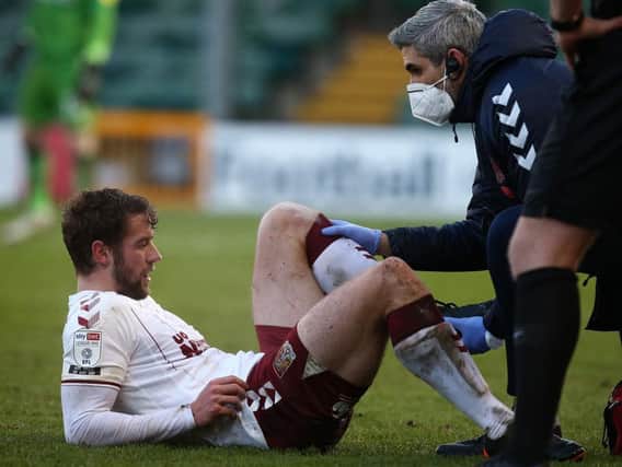 Jack Sowerby limped off with a knee injury in the second-half.