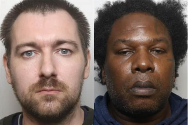 Mundin (left) and Cain (right) were sentenced to prison for possession of Class A drugs with intent to supply.
