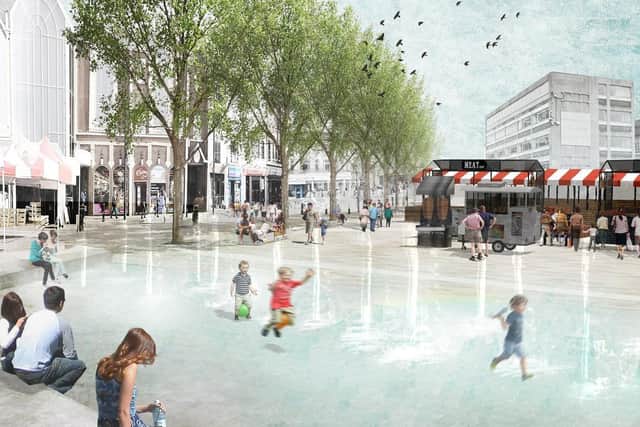 An artist's impression of the future vision for Northampton Market Square