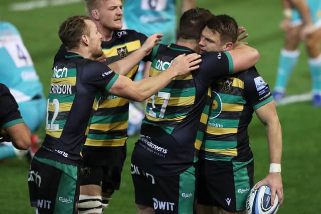 Dan Biggar scored a crucial try for Saints on Boxing Day